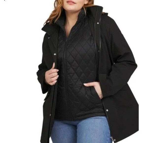 NWT 3-in-1 Systems Jacket & Vest | Black | Medium  | Lands' End - Picture 1 of 5